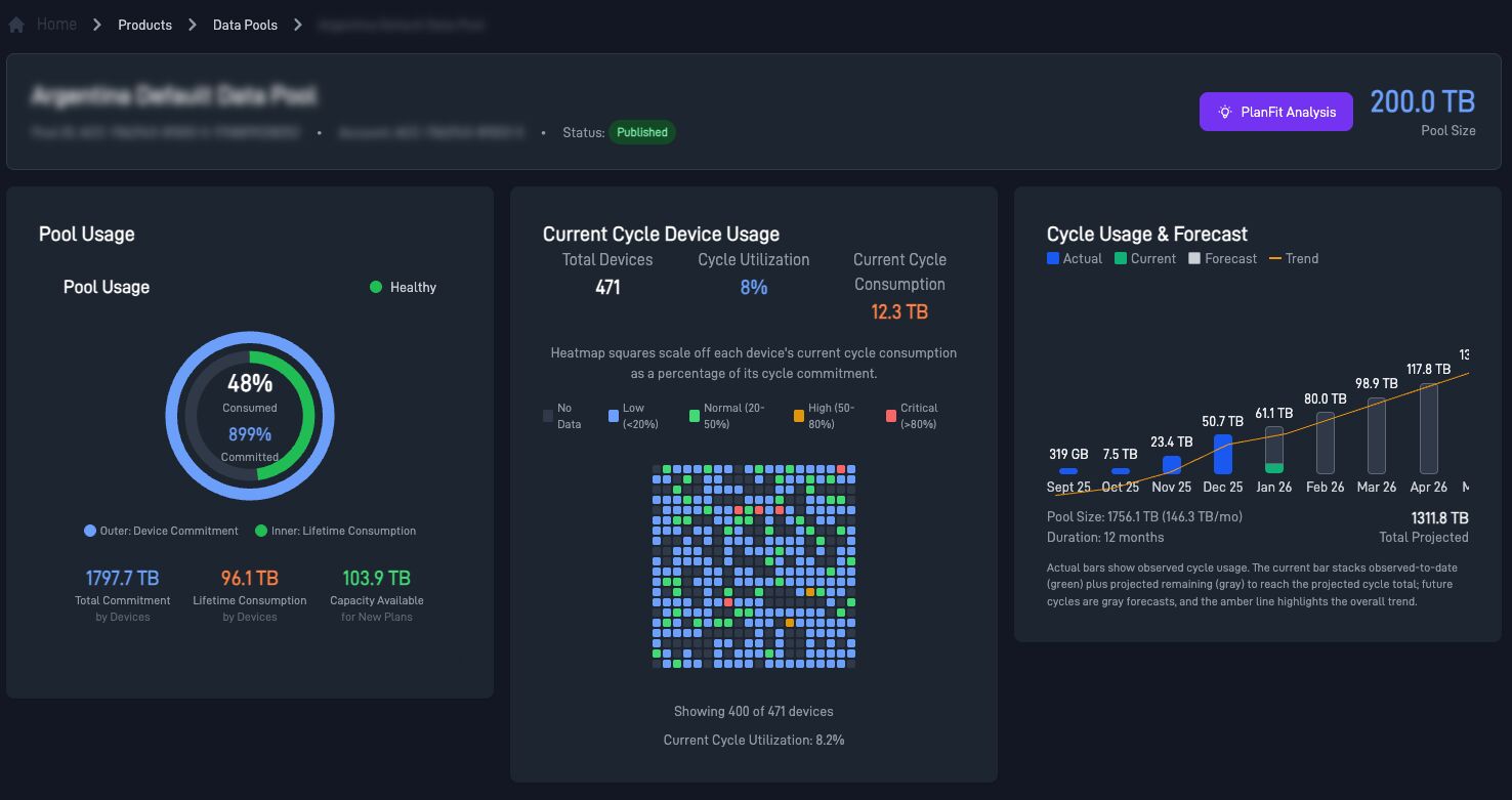 Starfleet Hub data pool management interface