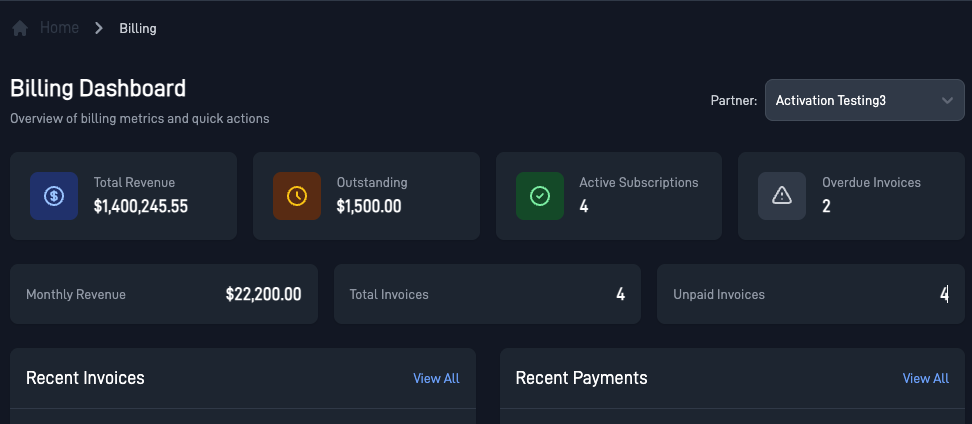 Billing Dashboard
